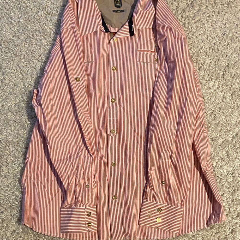 Classic Red Striped Men's Shirt
